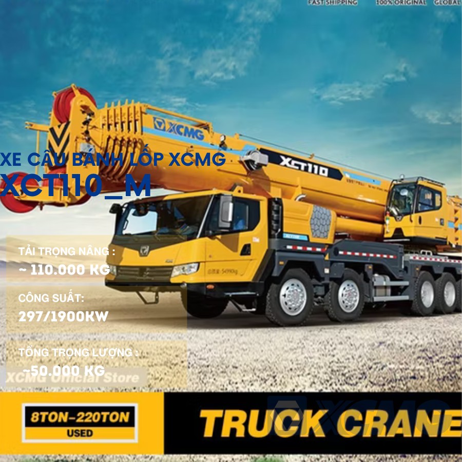 xe cau banh lop 110tan xct110m 1 xe cau banh lop 110tan xct110m 1